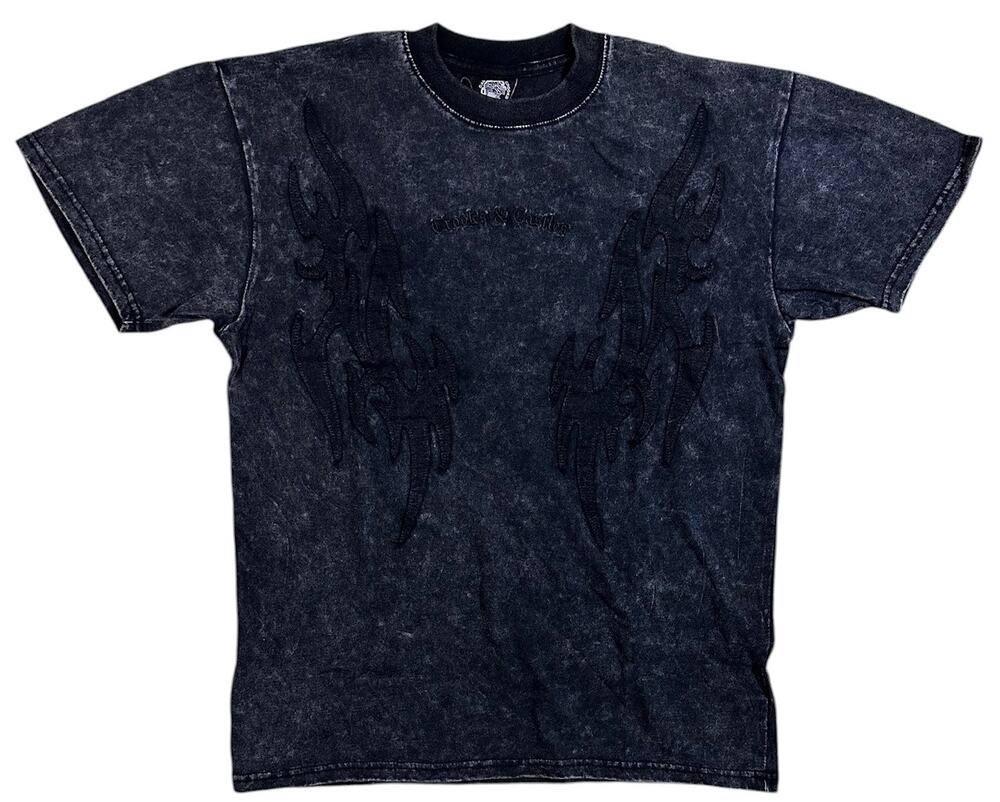 Crooks & Castles Men's T-Shirt Heavyweight Relaxed Fit Tribal Sunfade Wash Tee